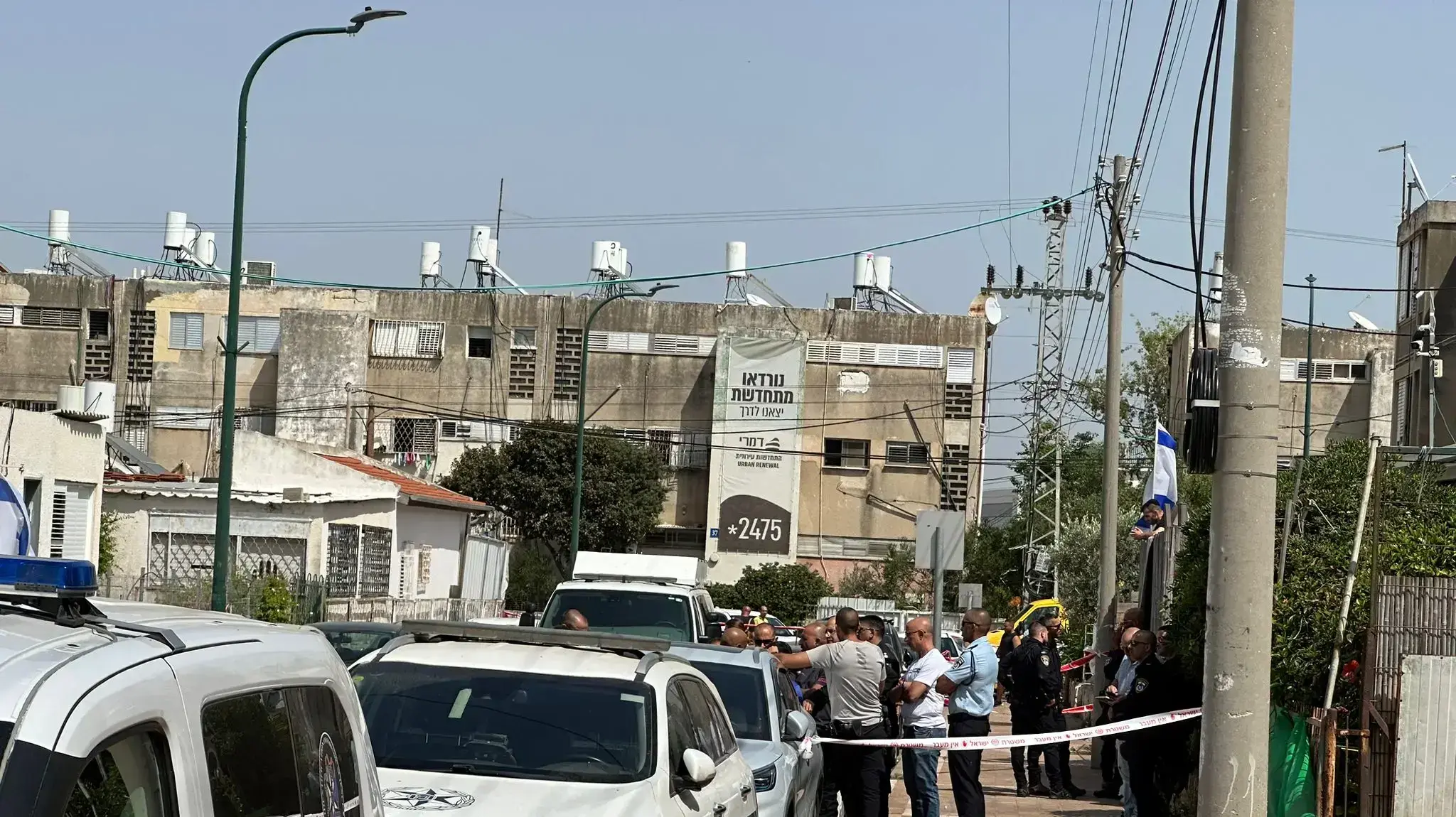 זירת רצח בנתניה. 12 במאי 2023 זירת רצח בנתניה. 12 במאי 2023
