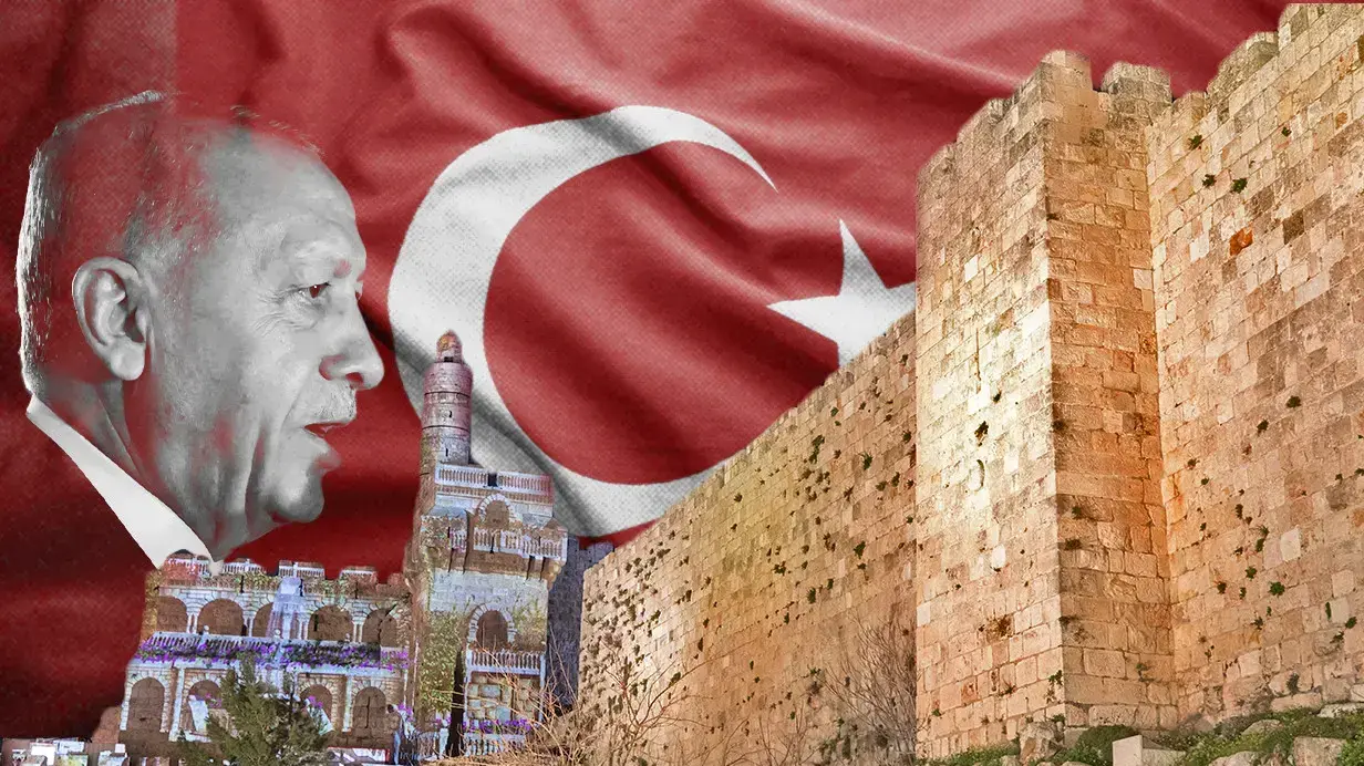 נשיא טורקיה ארדואן, חומות העיר העתיקה ירושלים נשיא טורקיה ארדואן, חומות העיר העתיקה ירושלים