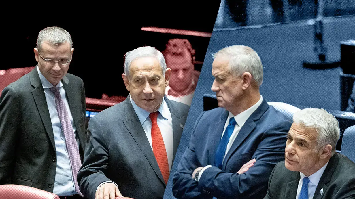 יאיר לפיד, בנימין נתניהו, בני גנץ, יריב לוין יאיר לפיד, בנימין נתניהו, בני גנץ, יריב לוין