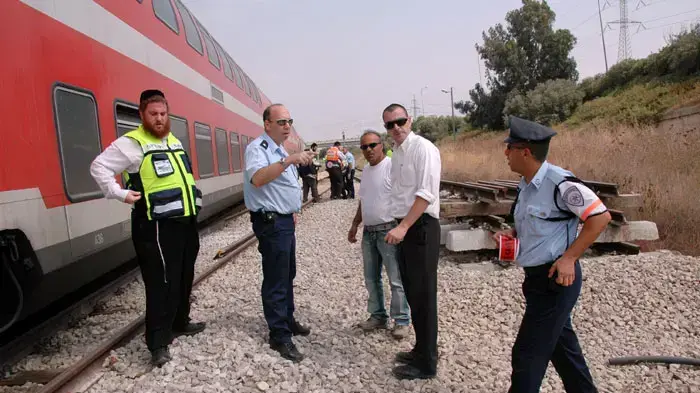 זירת התאונה הקטלנית במסילת הרכבת ליד צומת הולץ זירת התאונה הקטלנית במסילת הרכבת ליד צומת הולץ