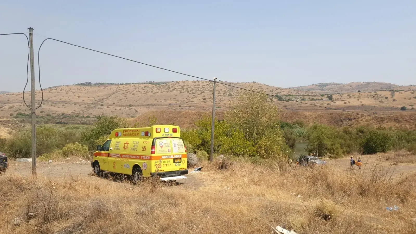 חשש לטביעה: חיפושים אחר צעיר, כבן 18 שנראה נכנס למאגר מים ליד מושב מעלה גמלא, דרום רמת הגולן. 15 באוגוסט 2023 חשש לטביעה: חיפושים אחר צעיר, כבן 18 שנראה נכנס למאגר מים ליד מושב מעלה גמלא, דרום רמת הגולן. 15 באוגוסט 2023