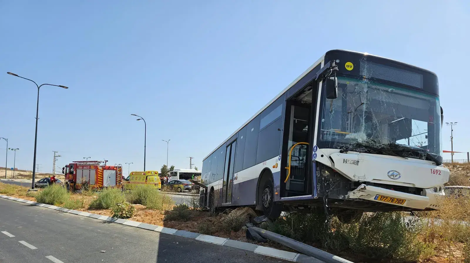 זירת התאונה בבאר שבע, 8 בספטמבר 2023 זירת התאונה בבאר שבע, 8 בספטמבר 2023