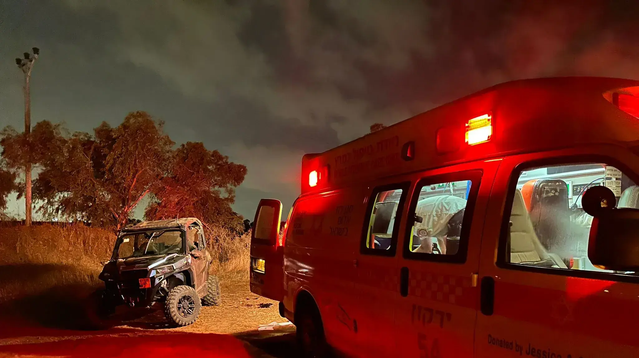 זירת התהפכות הטרקטורון בשרון. 9 בספטמבר 2023 זירת התהפכות הטרקטורון בשרון. 9 בספטמבר 2023