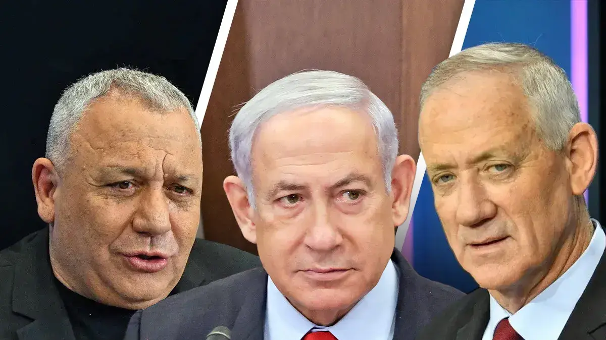 בני גנץ, בנימין נתניהו, גדי איזנקוט בני גנץ, בנימין נתניהו, גדי איזנקוט