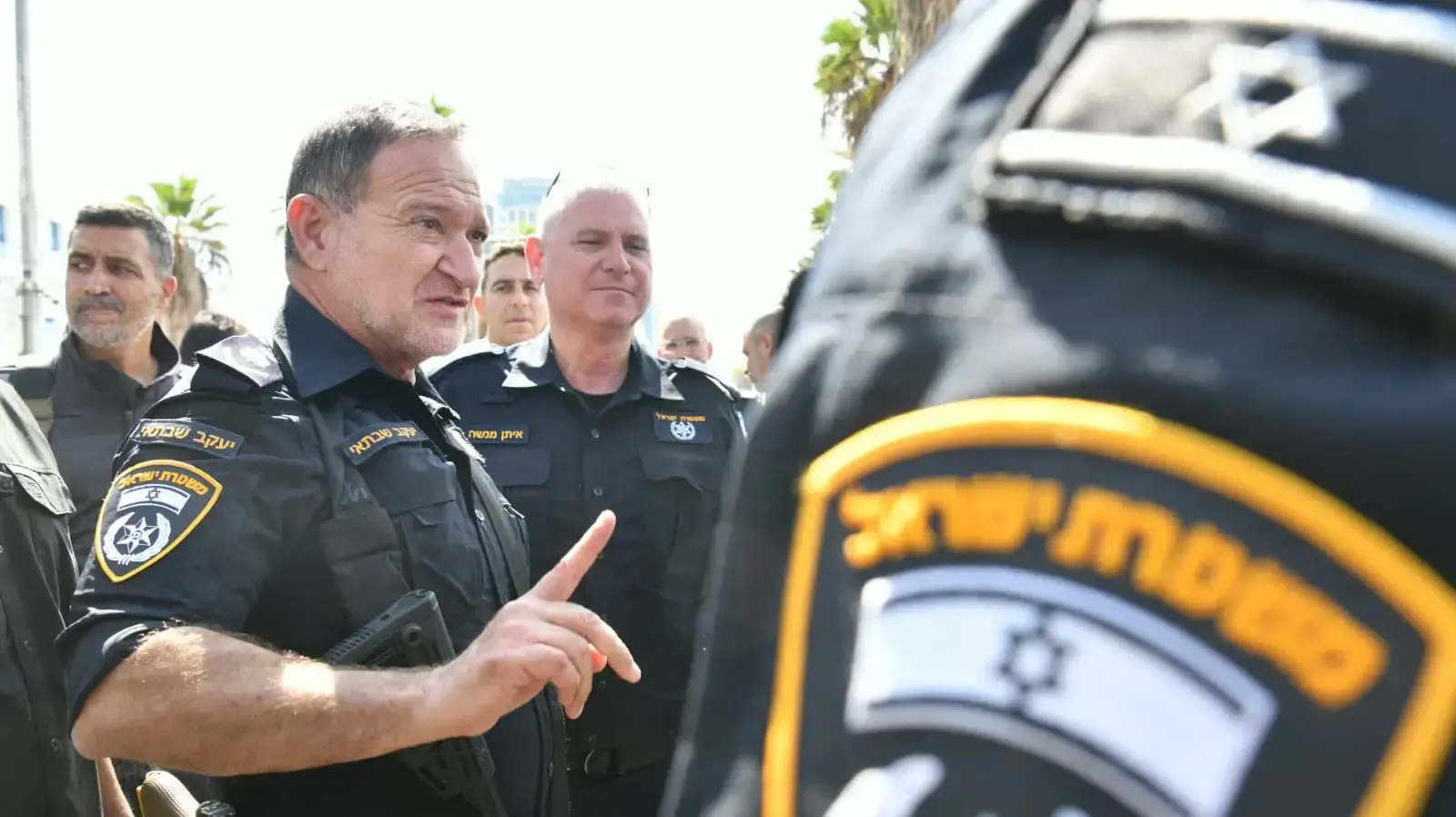 מפכ"ל המשטרה קובי שבתאי עם שוטרים המאבטחים את ביקור נשיא ארה"ב ג'ו ביידן, ת"א, 18 באוקטובר 2023 מפכ"ל המשטרה קובי שבתאי עם שוטרים המאבטחים את ביקור נשיא ארה"ב ג'ו ביידן, ת"א, 18 באוקטובר 2023