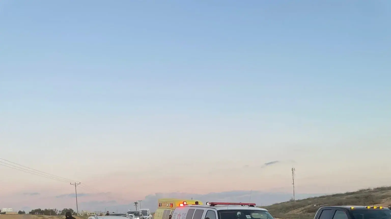 זירת תאונת אופנוע בחורה שבנגב, 10 בפברואר 2024 זירת תאונת אופנוע בחורה שבנגב, 10 בפברואר 2024