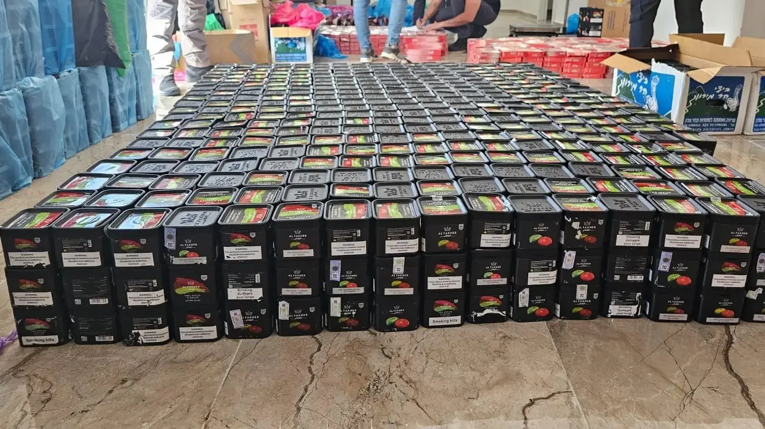הסיגריות שנתפסו בכפר כנא הסיגריות שנתפסו בכפר כנא