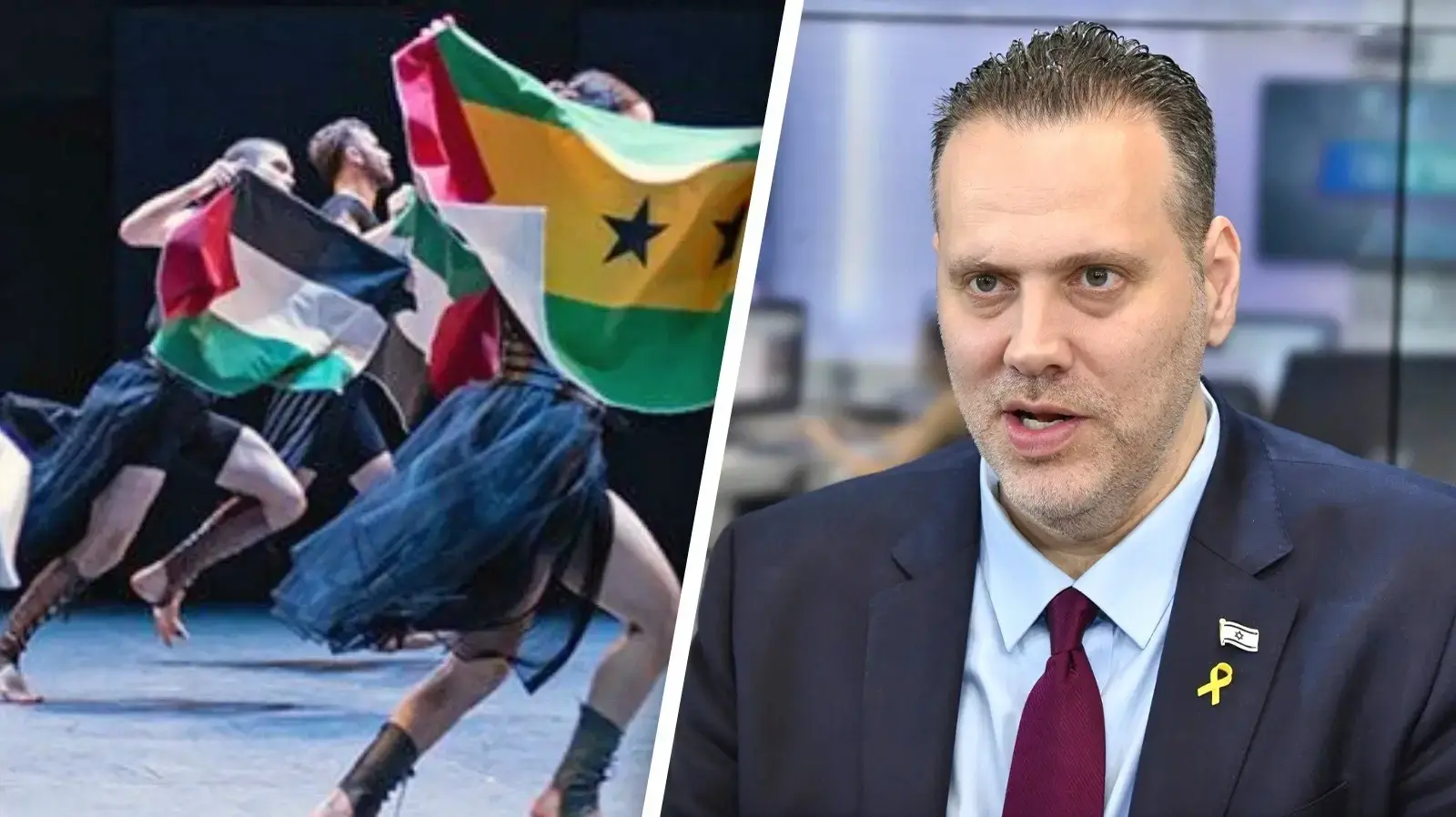 שר התרבות והספורט מיקי זוהר, וקטע מהמופע "אנאפאזה" מאת אוהד נהרין בביצוע להקת מחול בת־שבע ואנסמבל בת־שבע שר התרבות והספורט מיקי זוהר, וקטע מהמופע "אנאפאזה" מאת אוהד נהרין בביצוע להקת מחול בת־שבע ואנסמבל בת־שבע