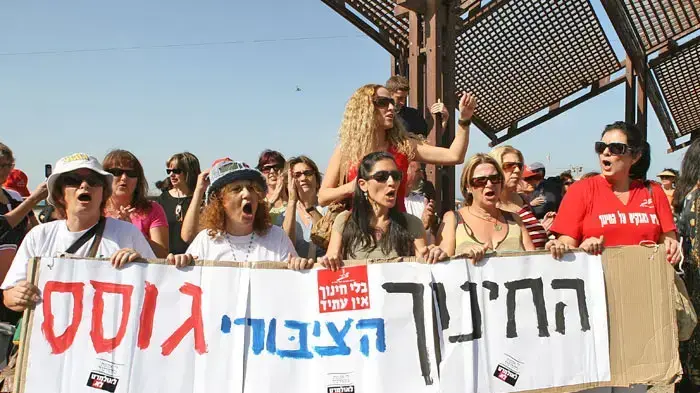 הפגנת מורים בירקון הפגנת מורים בירקון