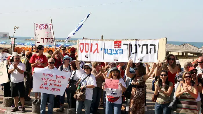 הפגנת מורים בירקון הפגנת מורים בירקון