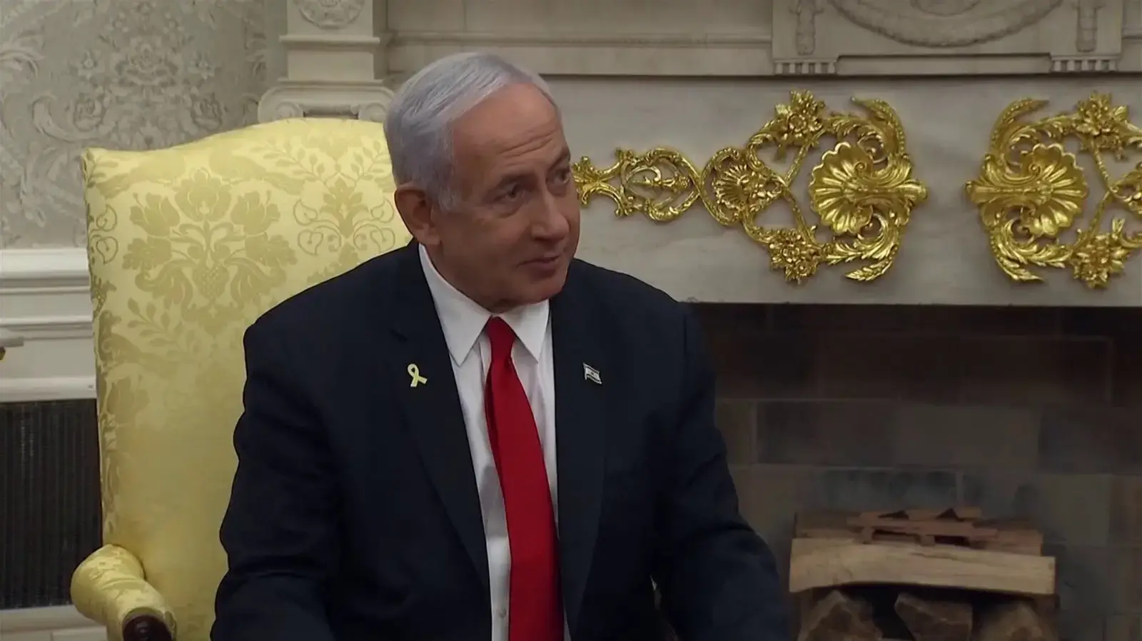 ראש הממשלה בנימין נתניהו ונשיא ארה"ב דונלד טראמפ בהצהרה, הבית הלבן, 7 באפריל 2025