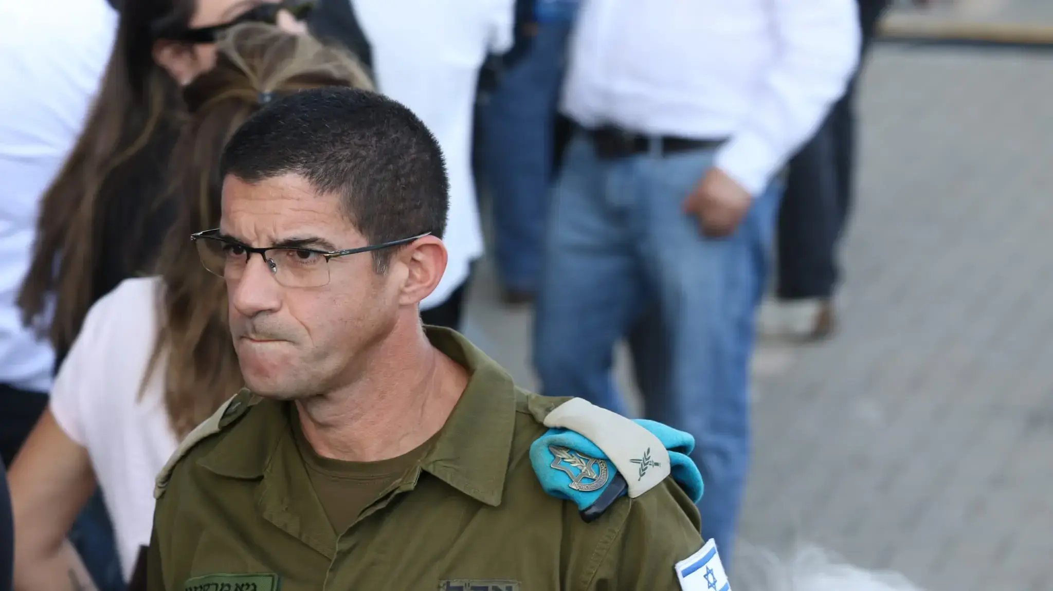 תא"ל גיא מרקיזנו, הלווית מרים פיירברג, אצטדיון נתניה, 23 בנובמבר 2025 תא"ל גיא מרקיזנו, הלווית מרים פיירברג, אצטדיון נתניה, 23 בנובמבר 2025