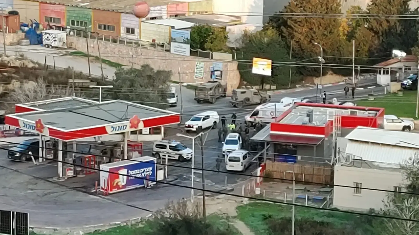 זירת ניסיון פיגוע בתחנת דלק בסמוך ליישוב קדומים זירת ניסיון פיגוע בתחנת דלק בסמוך ליישוב קדומים