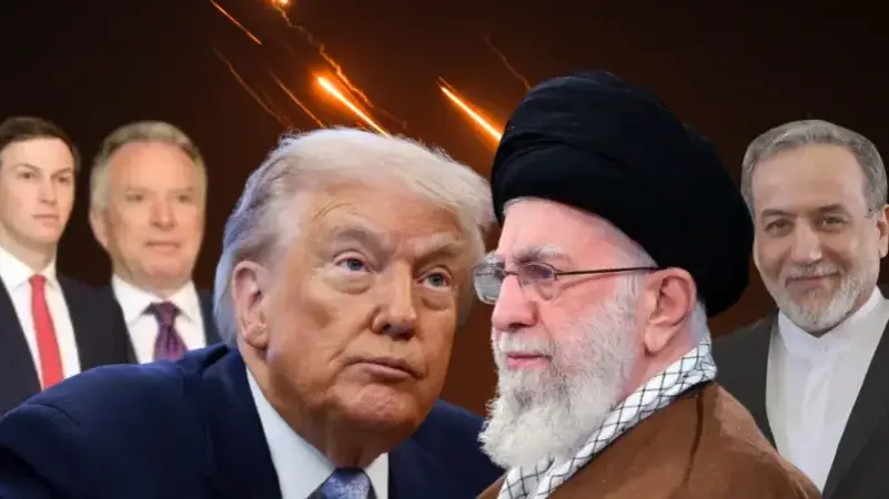 עלי חמינאי, עבאס ערקאצ'י, דונלד טראמפ, סטיב וויטקוף, ג'ארד קושנר עלי חמינאי, עבאס ערקאצ'י, דונלד טראמפ, סטיב וויטקוף, ג'ארד קושנר