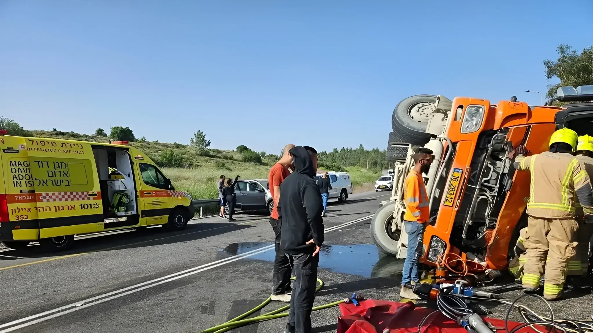 תאונה שהתרחשה בזמן האזעקה באזור לטרון תאונה שהתרחשה בזמן האזעקה באזור לטרון