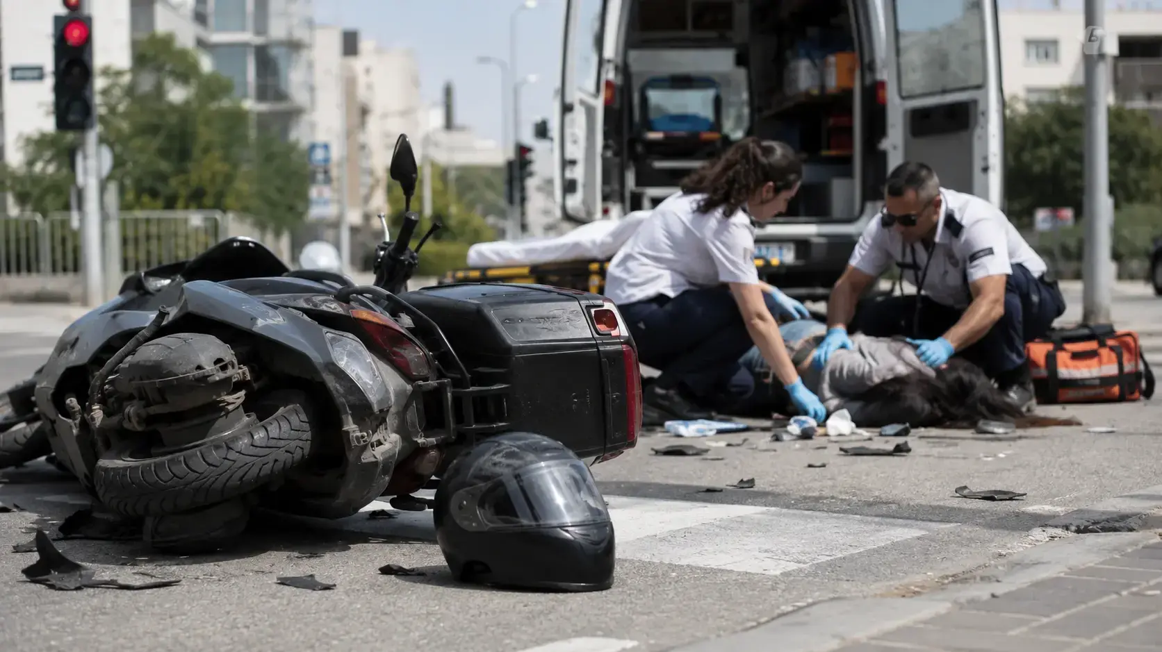 תאונת אופנוע תאונת אופנוע