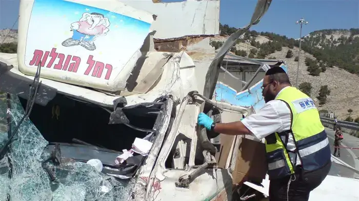 אדם נהרג בהתהפכות משאית ליד מעלה אדומים אדם נהרג בהתהפכות משאית ליד מעלה אדומים