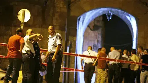 זירת פיגוע הירי בירושלים ב-12 ביולי, שבו נהרג שוטר מג"ב דוד שריקי זירת פיגוע הירי בירושלים ב-12 ביולי, שבו נהרג שוטר מג"ב דוד שריקי