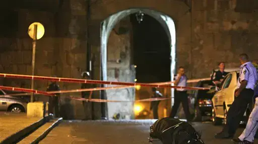 זירת פיגוע הירי בירושלים ב-12 ביולי, שבו נהרג שוטר מג"ב דוד שריקי זירת פיגוע הירי בירושלים ב-12 ביולי, שבו נהרג שוטר מג"ב דוד שריקי