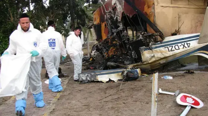 מטוס קל שהתרסק בשדה התעופה בחיפה מטוס קל שהתרסק בשדה התעופה בחיפה