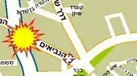 אילוסטרציה - מפה פיגוע ברחוב הנביאים בירושלים אילוסטרציה - מפה פיגוע ברחוב הנביאים בירושלים