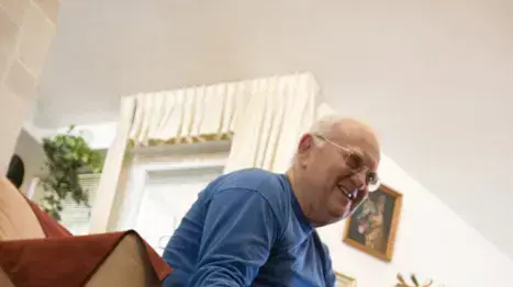 אריה שמידט ואלווין, כלב הנחייה שלו אריה שמידט ואלווין, כלב הנחייה שלו