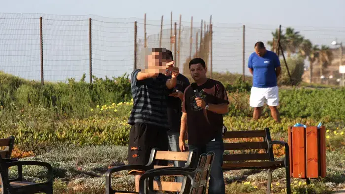שחזור הלינץ' בחוף תל ברוך שחזור הלינץ' בחוף תל ברוך