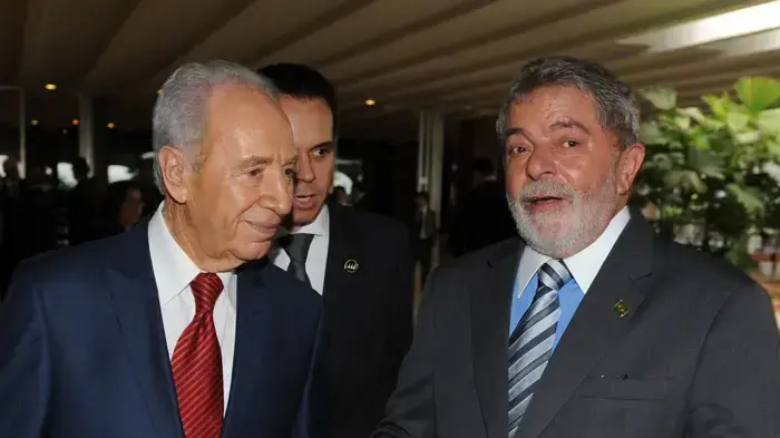נשיא המדינה שמעון פרס נועד עם נשיא ברזיל לולה נשיא המדינה שמעון פרס נועד עם נשיא ברזיל לולה