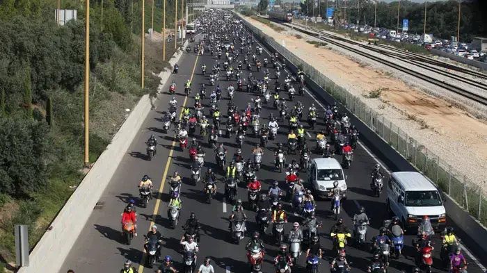 מחאת האופנוענים בכבישי איילון נובמבר 2009 