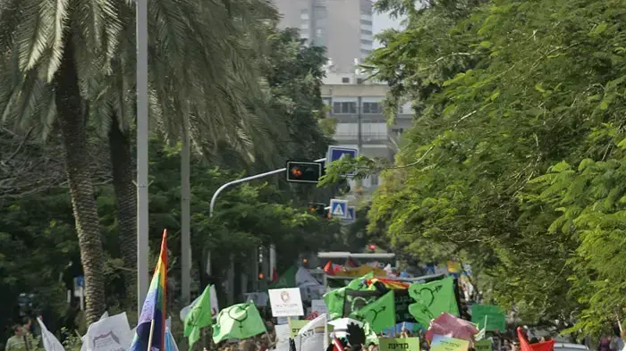 מצעד זכויות אדם בתל-אביב לרגל יום זכויות האדם הבינלאומי תל אביב דצמבר 2009 