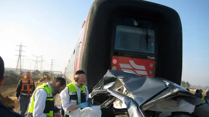 תאונה קטלנית הבוקר בין רכב פרטי לרכבת סמוך לקרית גת במקום הרוג תאונה קטלנית הבוקר בין רכב פרטי לרכבת סמוך לקרית גת במקום הרוג
