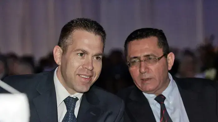 עופר עייני וגלעד ארדן בכנס התאחדות התעשיינים ינואר 2010 עופר עייני וגלעד ארדן בכנס התאחדות התעשיינים ינואר 2010