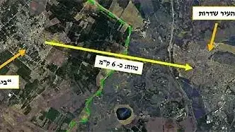 תצלום אוירי של איום ירי טילי הקאסם לעבר שדרות תצלום אוירי של איום ירי טילי הקאסם לעבר שדרות