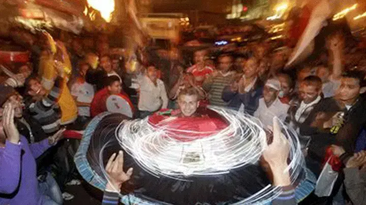 אוהדי מצריים חוגגים ניצחון באליפות אפריקה