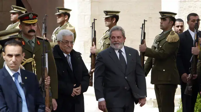 נשיא ברזיל לולה דה סילבה ואבו מאזן ברמאללה נשיא ברזיל לולה דה סילבה ואבו מאזן ברמאללה