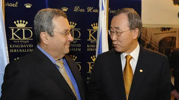 אהוד ברק בפגישה עם באן קי מון מרץ 2010 אהוד ברק בפגישה עם באן קי מון מרץ 2010