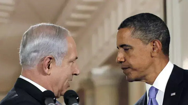 בנימין נתניהו וברק אובמה בבית הלבן בנימין נתניהו וברק אובמה בבית הלבן
