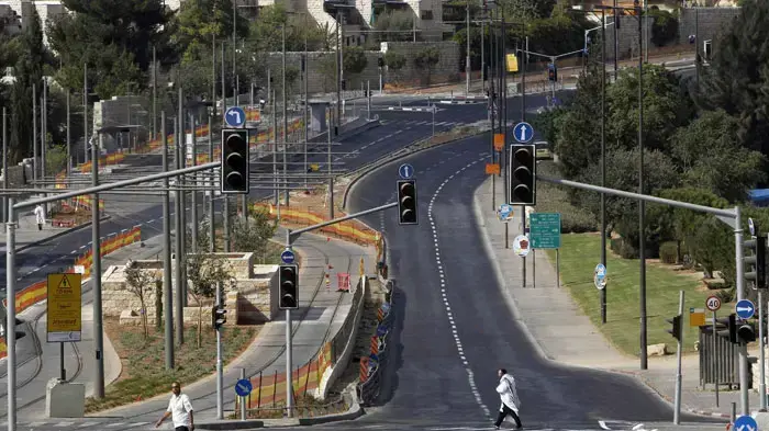 כבישי ירושלים ריקים מכלי רכב ביום כיפור 2010