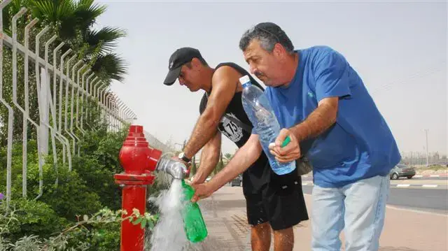 פיצוץ מים בבאר שבע פיצוץ מים בבאר שבע