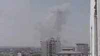 ירי לעבר בית פעילי חמאס עזה ( מתוך סקיי ניוז ) ירי לעבר בית פעילי חמאס עזה ( מתוך סקיי ניוז )