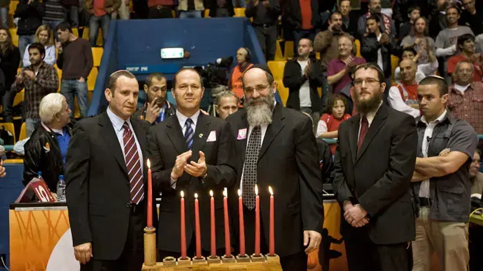 טקס הדלקת נרות חנוכה בהשתתפות דני קליין יושב ראש הפועל ירושלים, ראש עיריית ירושלים ניר ברקת טקס הדלקת נרות חנוכה בהשתתפות דני קליין יושב ראש הפועל ירושלים, ראש עיריית ירושלים ניר ברקת