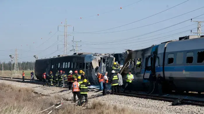 שריפה פרצה ברכבת בדרך לתל אביב, דצמבר 2010 שריפה פרצה ברכבת בדרך לתל אביב, דצמבר 2010