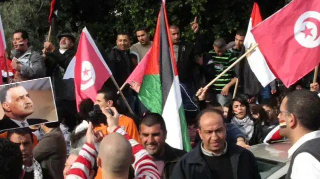תהלוכה בנצרת בעקבות ניצחון המהפכה במצרים תהלוכה בנצרת בעקבות ניצחון המהפכה במצרים