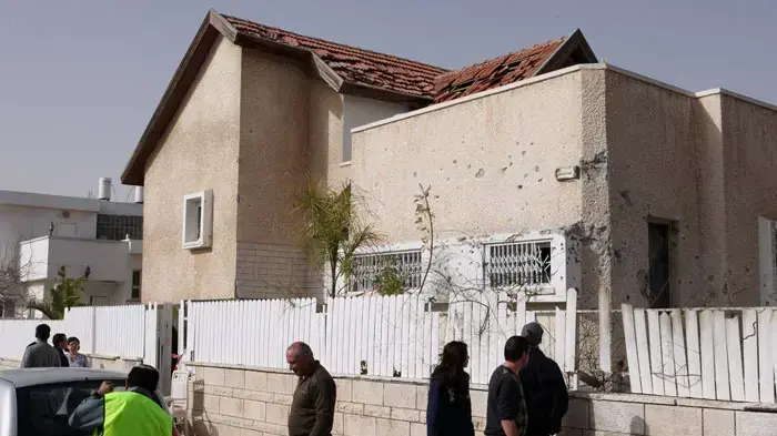 זירת נפילת הגראד בבאר שבע, פברואר 2011 זירת נפילת הגראד בבאר שבע, פברואר 2011