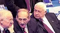 שרון אולמרט וריבלין בוועידת הליכוד